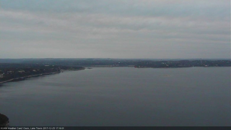 Lake Travis webcam, December 25, 2017 4:40 PM CT