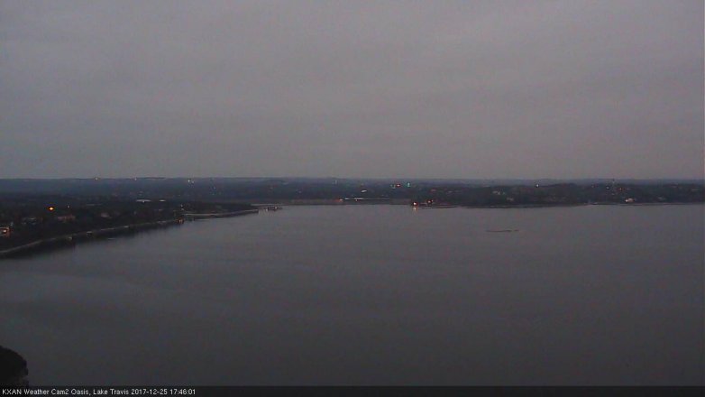 Lake Travis webcam, December 25, 2017 5:05 PM CT