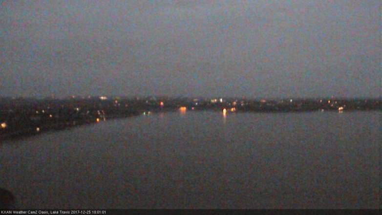 Lake Travis webcam, December 25, 2017 5:20 PM CT