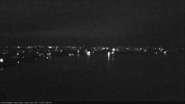 Lake Travis webcam, December 25, 2017 6:05 PM CT