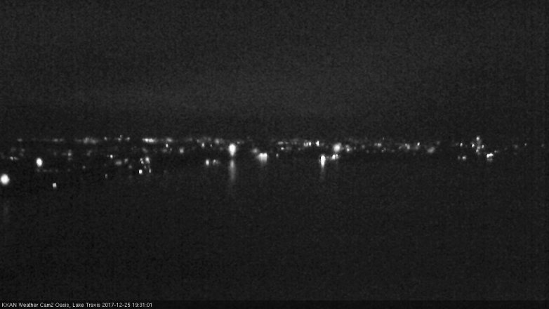 Lake Travis webcam, December 25, 2017 6:50 PM CT