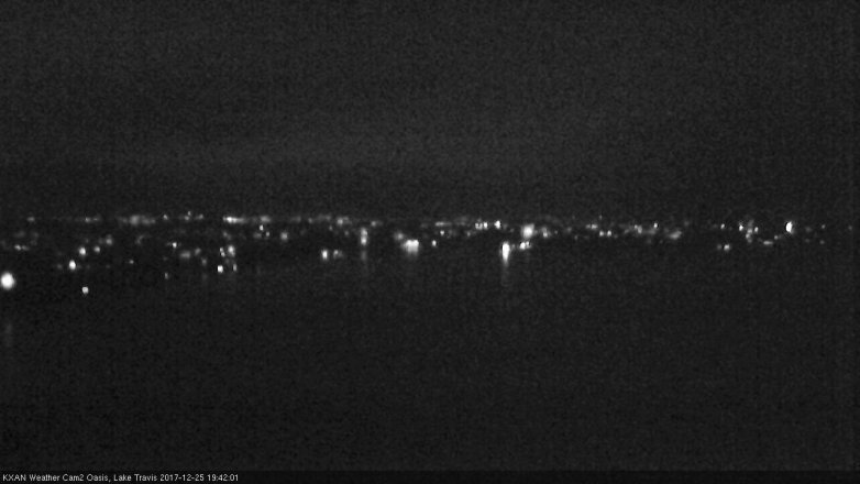 Lake Travis webcam, December 25, 2017 7:05 PM CT