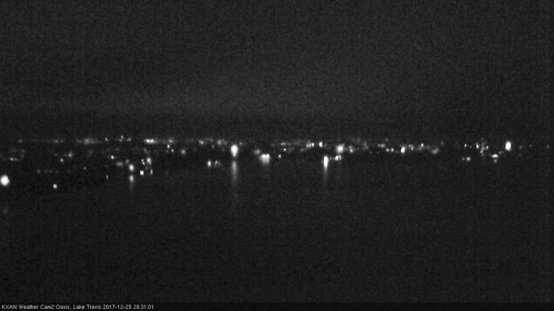 Lake Travis webcam, December 25, 2017 7:35 PM CT