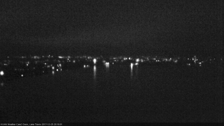 Lake Travis webcam, December 25, 2017 7:40 PM CT
