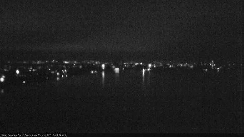 Lake Travis webcam, December 25, 2017 8:05 PM CT