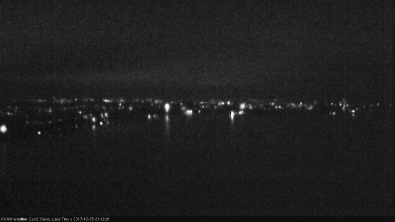 Lake Travis webcam, December 25, 2017 8:30 PM CT