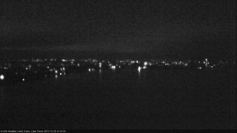 Lake Travis webcam, December 25, 2017 8:35 PM CT