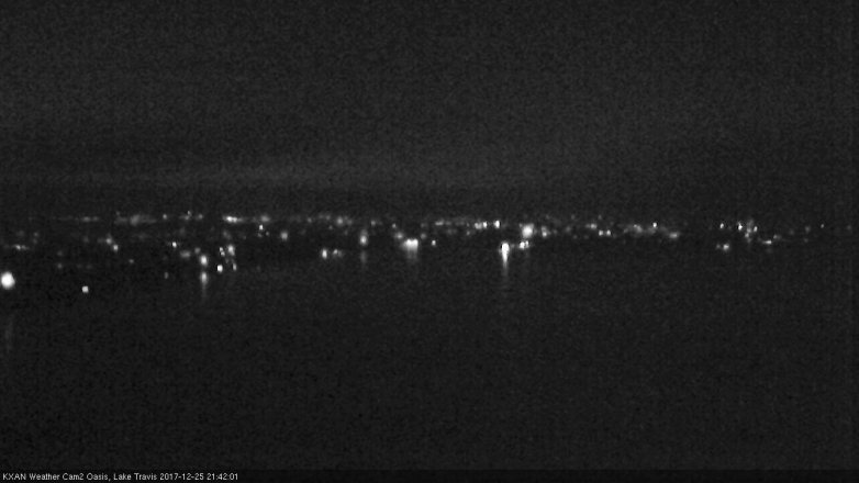 Lake Travis webcam, December 25, 2017 8:45 PM CT
