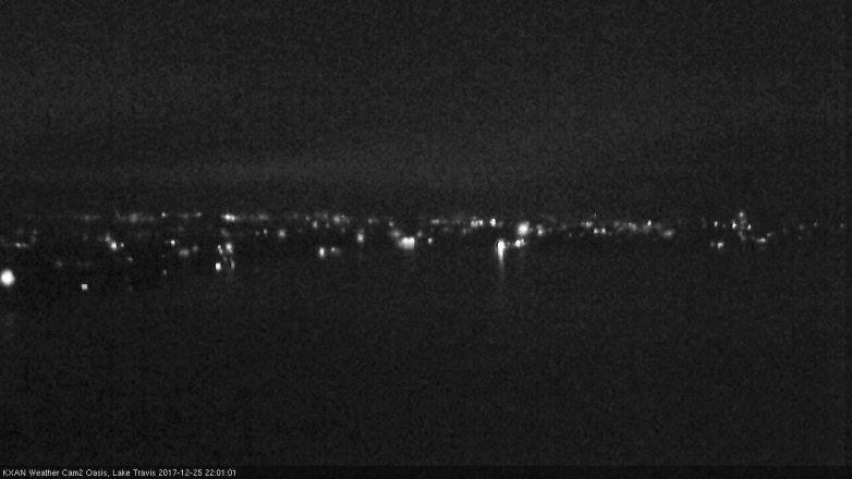 Lake Travis webcam, December 25, 2017 9:05 PM CT
