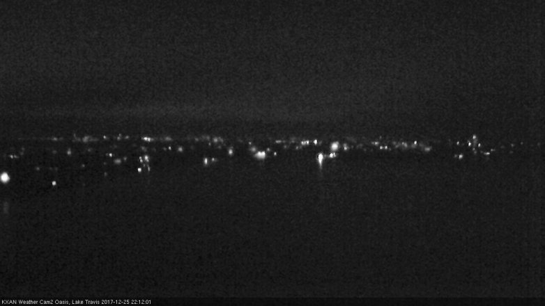 Lake Travis webcam, December 25, 2017 9:15 PM CT