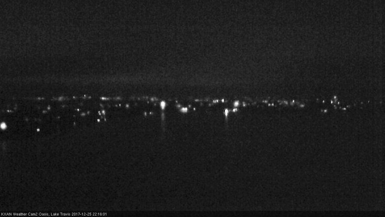 Lake Travis webcam, December 25, 2017 9:25 PM CT