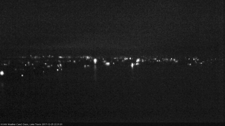 Lake Travis webcam, December 25, 2017 9:35 PM CT