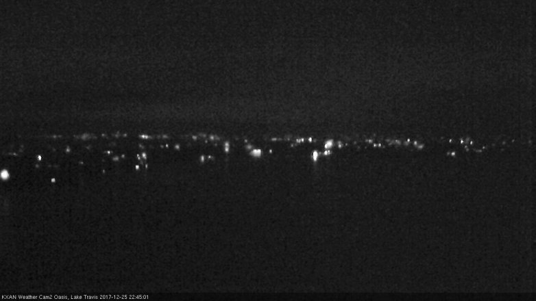 Lake Travis webcam, December 25, 2017 9:55 PM CT