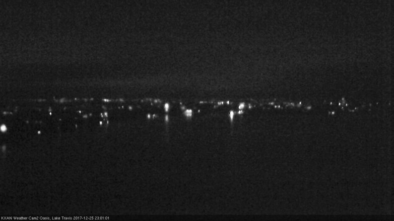 Lake Travis webcam, December 25, 2017 10:05 PM CT