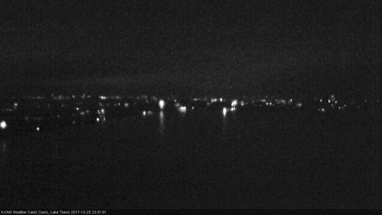 Lake Travis webcam, December 25, 2017 10:55 PM CT