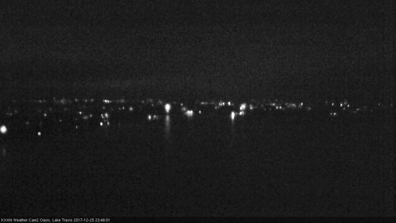 Lake Travis webcam, December 25, 2017 11:00 PM CT