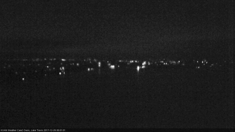 Lake Travis webcam, December 25, 2017 11:20 PM CT