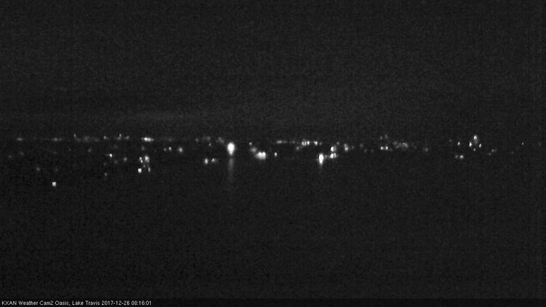 Lake Travis webcam, December 25, 2017 11:25 PM CT