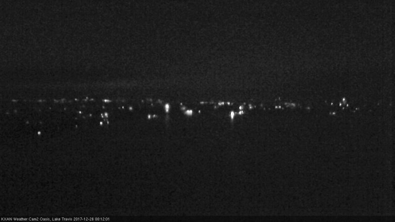 Lake Travis webcam, December 25, 2017 11:30 PM CT