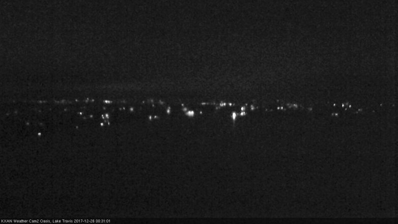 Lake Travis webcam, December 25, 2017 11:50 PM CT