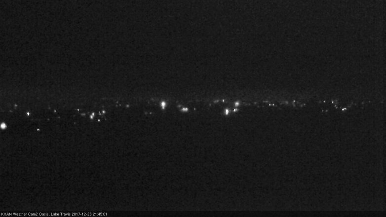 Lake Travis webcam, December 26, 2017 9:00 PM CT