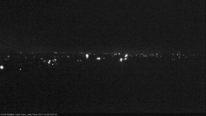 Lake Travis webcam, December 26, 2017 10:30 PM CT