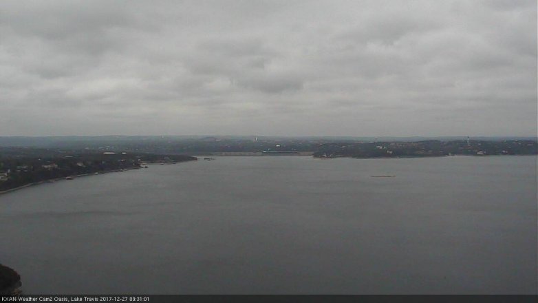 Lake Travis webcam, December 27, 2017 9:00 AM CT