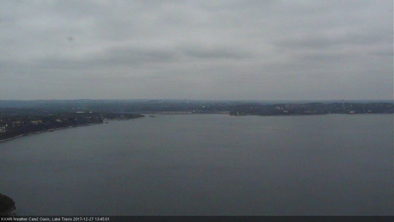 Lake Travis webcam, December 27, 2017 1:10 PM CT