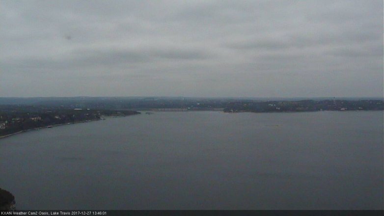 Lake Travis webcam, December 27, 2017 1:15 PM CT