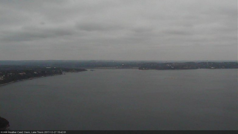 Lake Travis webcam, December 27, 2017 2:50 PM CT