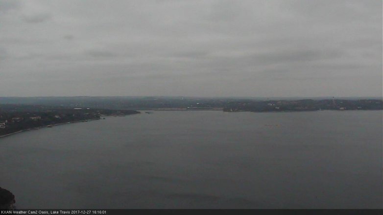 Lake Travis webcam, December 27, 2017 3:20 PM CT