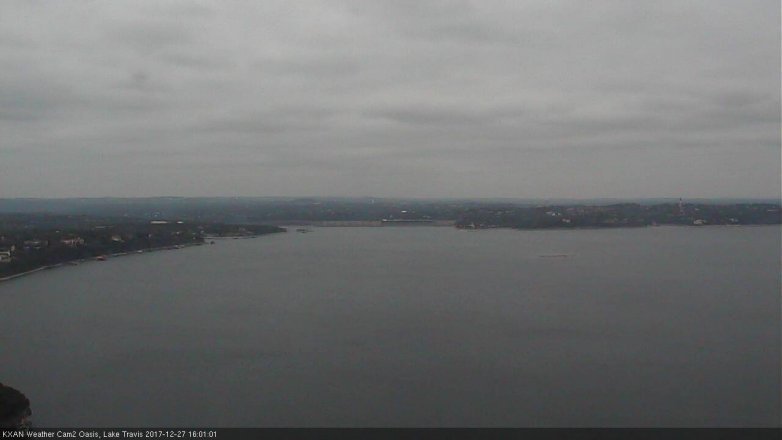 Lake Travis webcam, December 27, 2017 3:30 PM CT