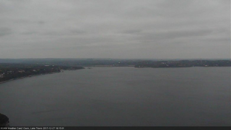 Lake Travis webcam, December 27, 2017 3:35 PM CT