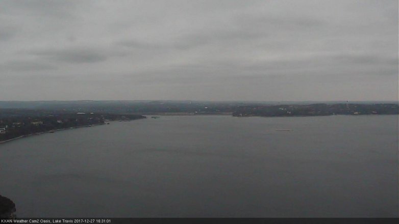 Lake Travis webcam, December 27, 2017 4:00 PM CT