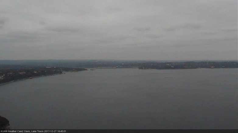 Lake Travis webcam, December 27, 2017 4:05 PM CT