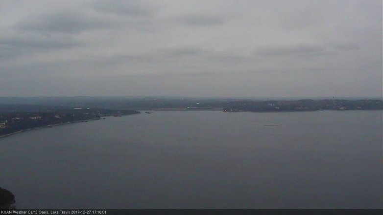 Lake Travis webcam, December 27, 2017 4:35 PM CT