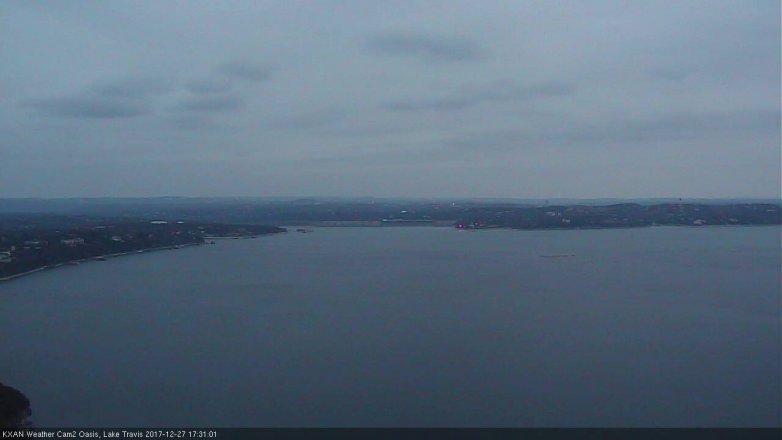 Lake Travis webcam, December 27, 2017 4:45 PM CT