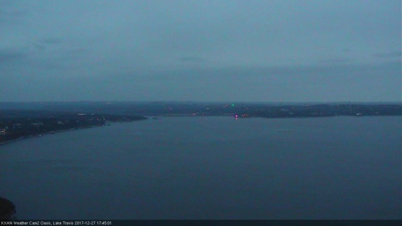 Lake Travis webcam, December 27, 2017 4:50 PM CT