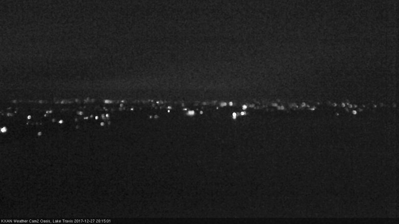 Lake Travis webcam, December 27, 2017 7:30 PM CT