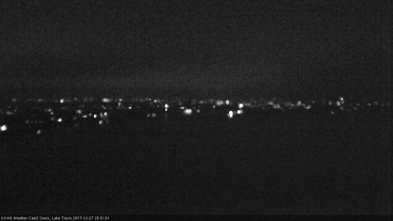 Lake Travis webcam, December 27, 2017 8:00 PM CT