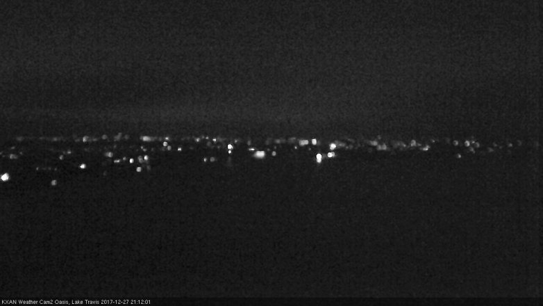 Lake Travis webcam, December 27, 2017 8:15 PM CT