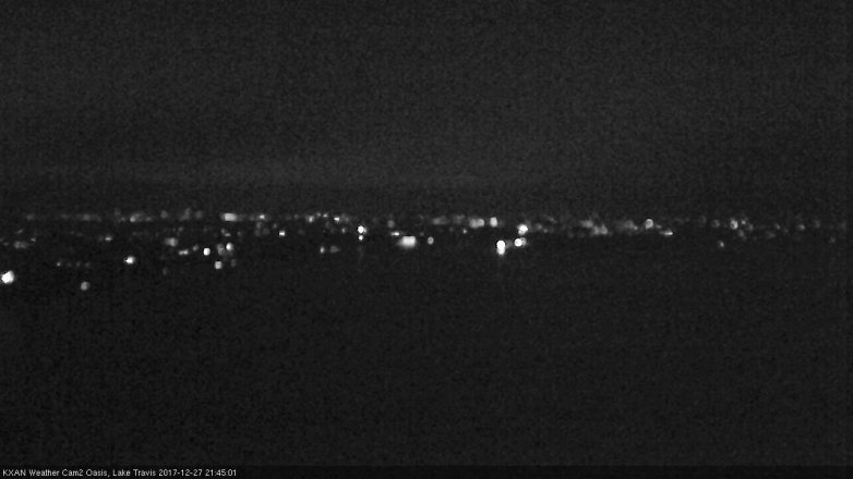 Lake Travis webcam, December 27, 2017 9:10 PM CT
