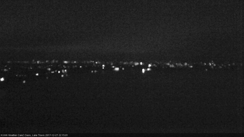 Lake Travis webcam, December 27, 2017 9:45 PM CT