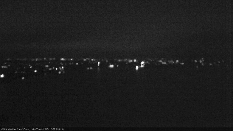 Lake Travis webcam, December 27, 2017 10:25 PM CT