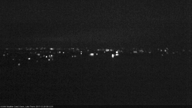Lake Travis webcam, December 27, 2017 11:15 PM CT