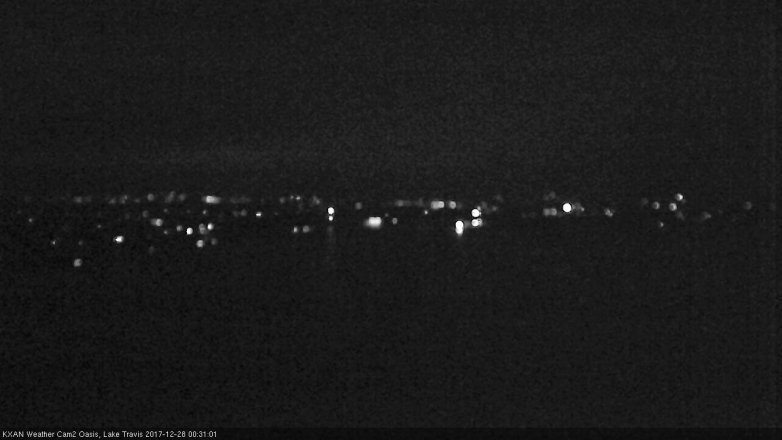 Lake Travis webcam, December 27, 2017 11:50 PM CT