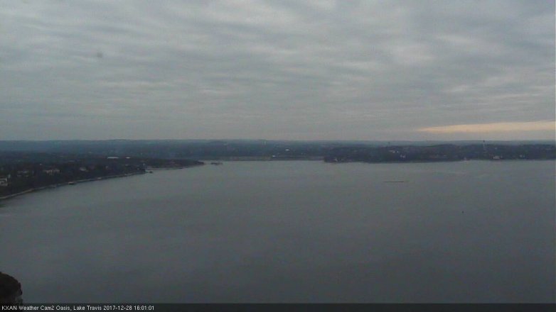 Lake Travis webcam, December 28, 2017 3:05 PM CT