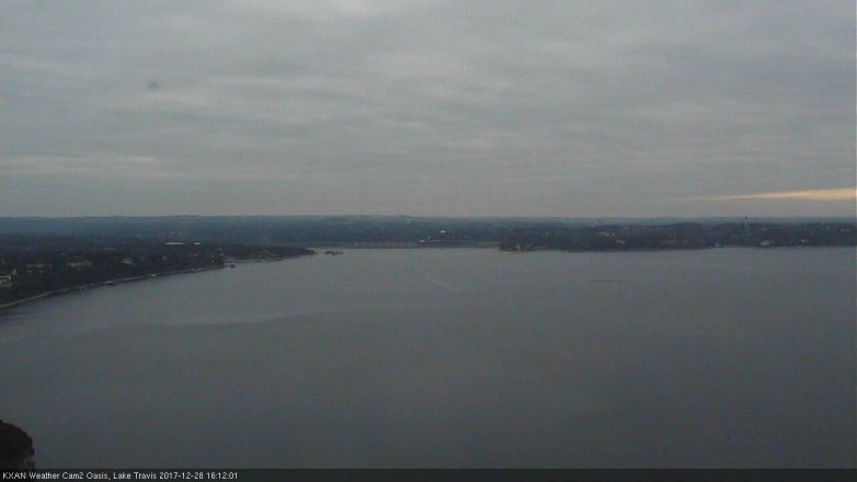 Lake Travis webcam, December 28, 2017 3:25 PM CT