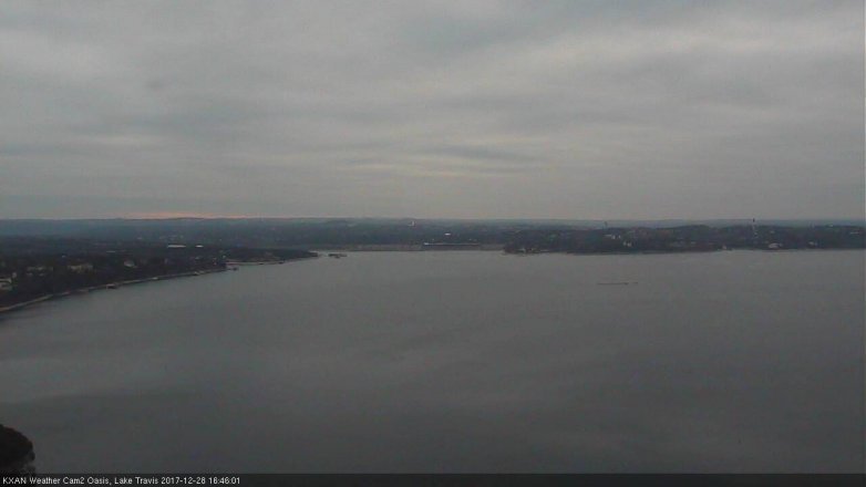 Lake Travis webcam, December 28, 2017 3:55 PM CT
