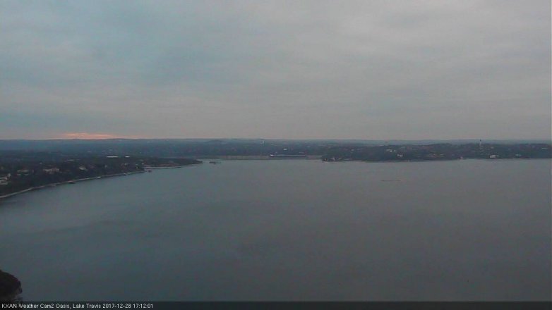 Lake Travis webcam, December 28, 2017 4:15 PM CT
